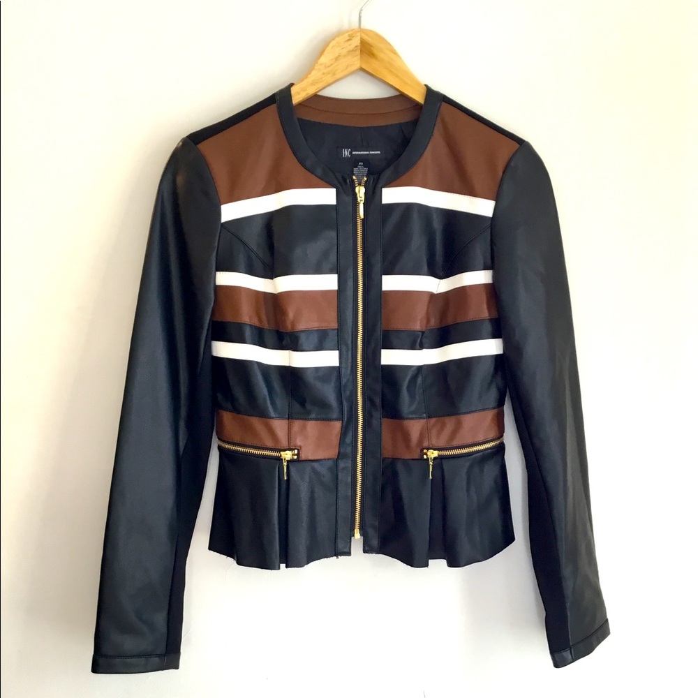 Peplum INC striped jacket